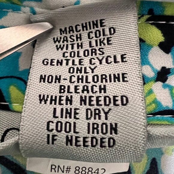 Green Floral Boho Chic Button Front Stretch Tunic Blouse Top Women 3X - Picture 7 of 8